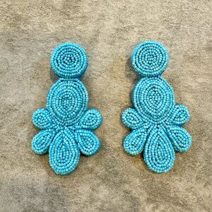 J. Crew Statement Turquoise Earrings